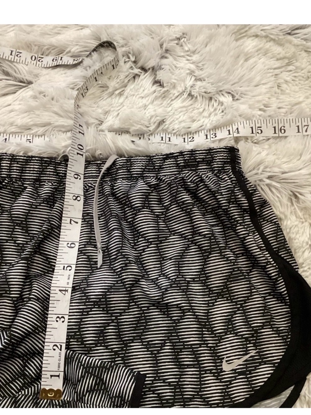 Nike Dri-FIT Running Shorts Black White Pattern Women’s Size Medium - Picture 10 of 14